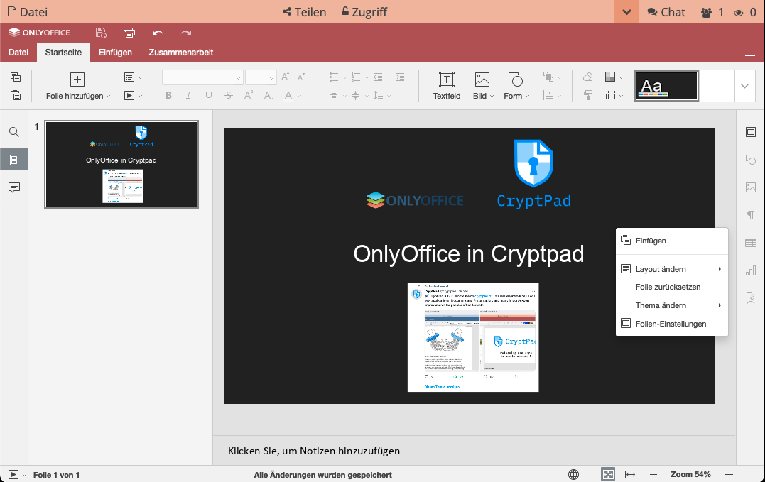 OnlyOffice in CryptPad – Sven Thomsen